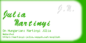 julia martinyi business card